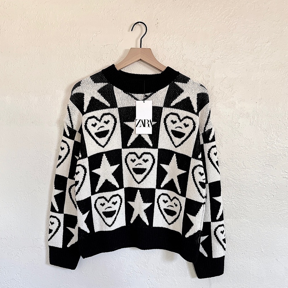 Zara Jacquard Knit Sweater